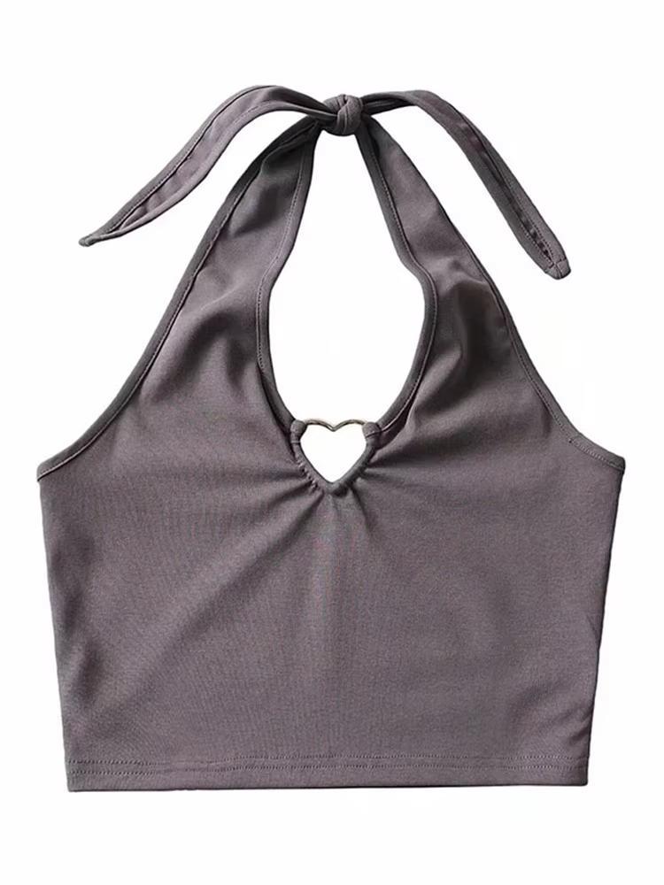 Débardeur doux Femme t-shirt Vintage Cami haut femmes vêtements licou t-shirts mode coréenne