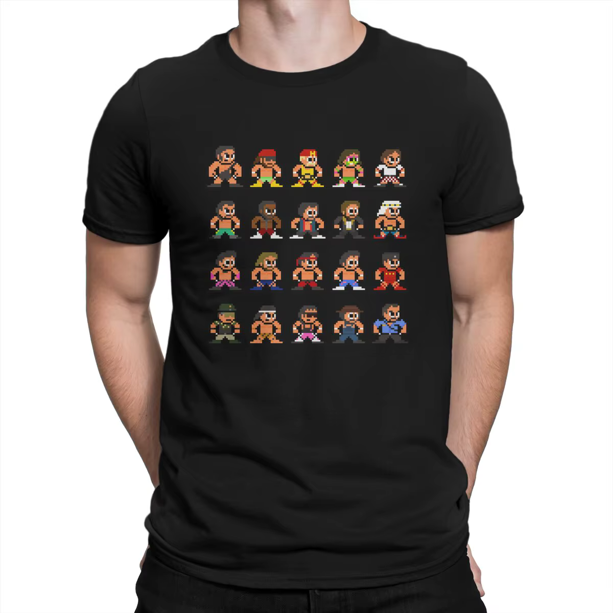 T-Shirt à Manches Courtes et Col Rond pour Homme