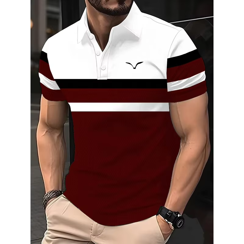 Polo sport décontracté à manches courtes pour homme
