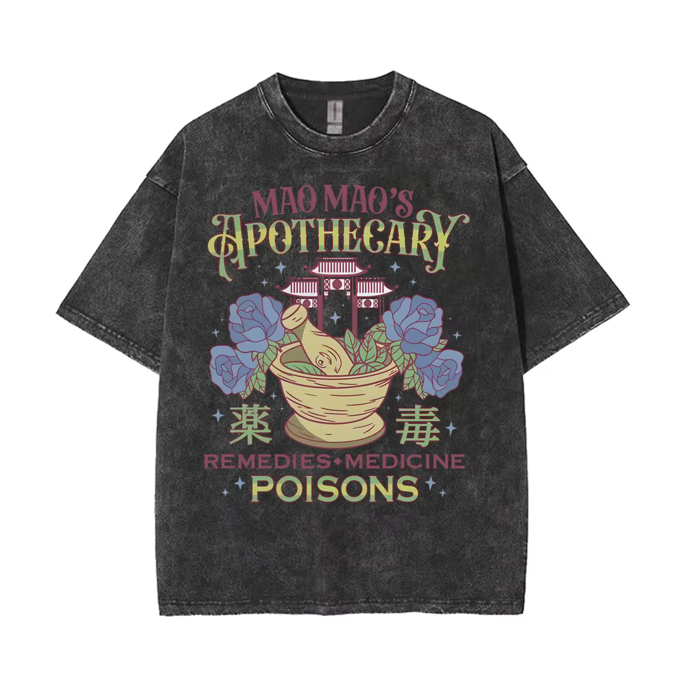 Mao Mao's Apothecary Diaries Anime lavé T-shirts remèdes médecine dessin
