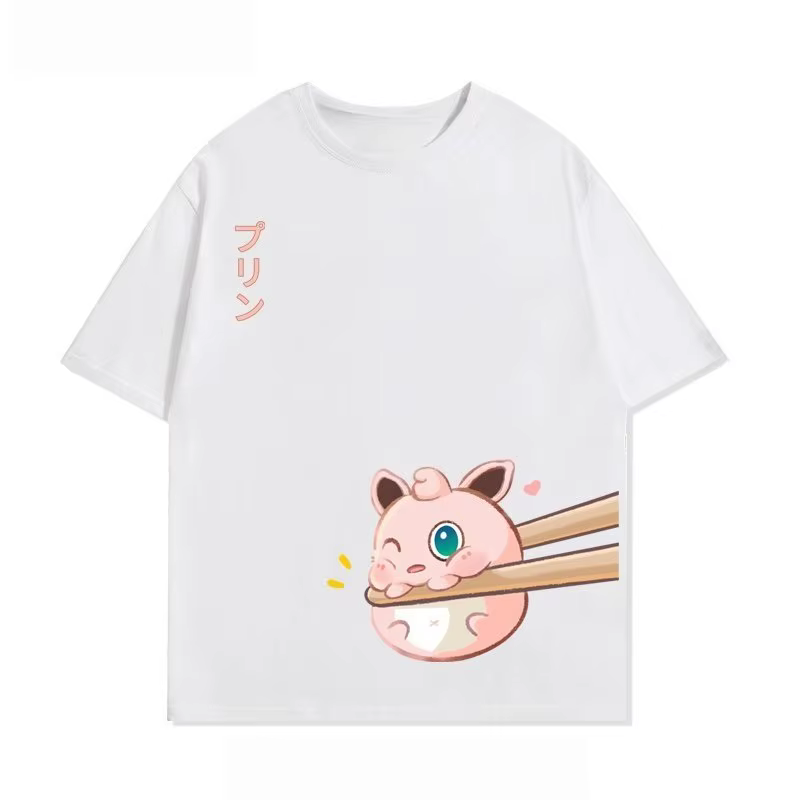 T-shirt imprimé graphique Anime Pokémon pour hommes et femmes