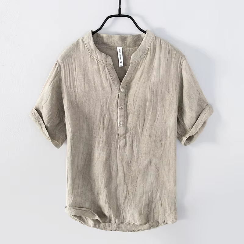 T-Shirt Vintage en lin pour hommes