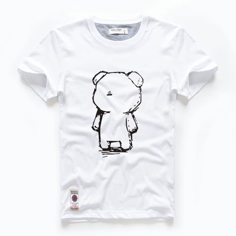 T-shirt à col rond en coton pour hommes