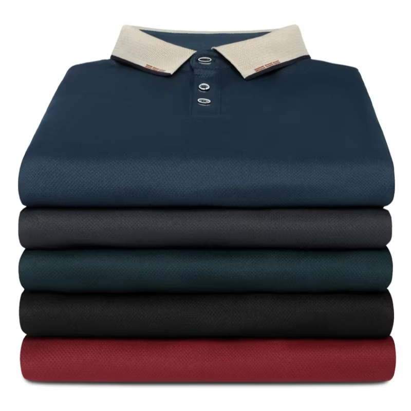 Grande taille classique hommes polos décontractés à manches longues col T-shirt homme d'affaires décontracté grand Plus bureau travail vêtements de golf 9XL