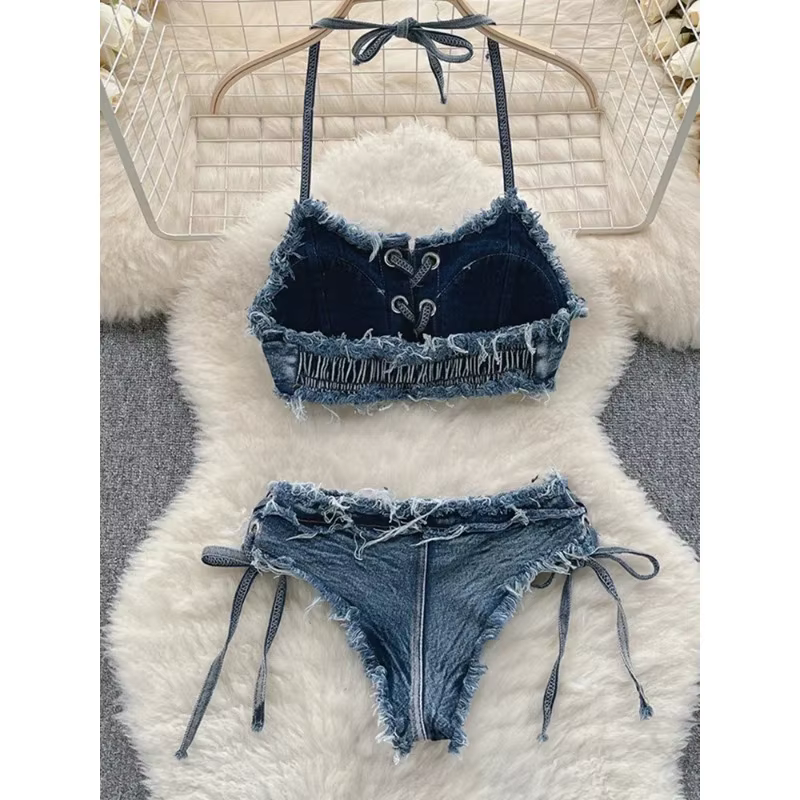 Maillot de bain femme sexy en jean