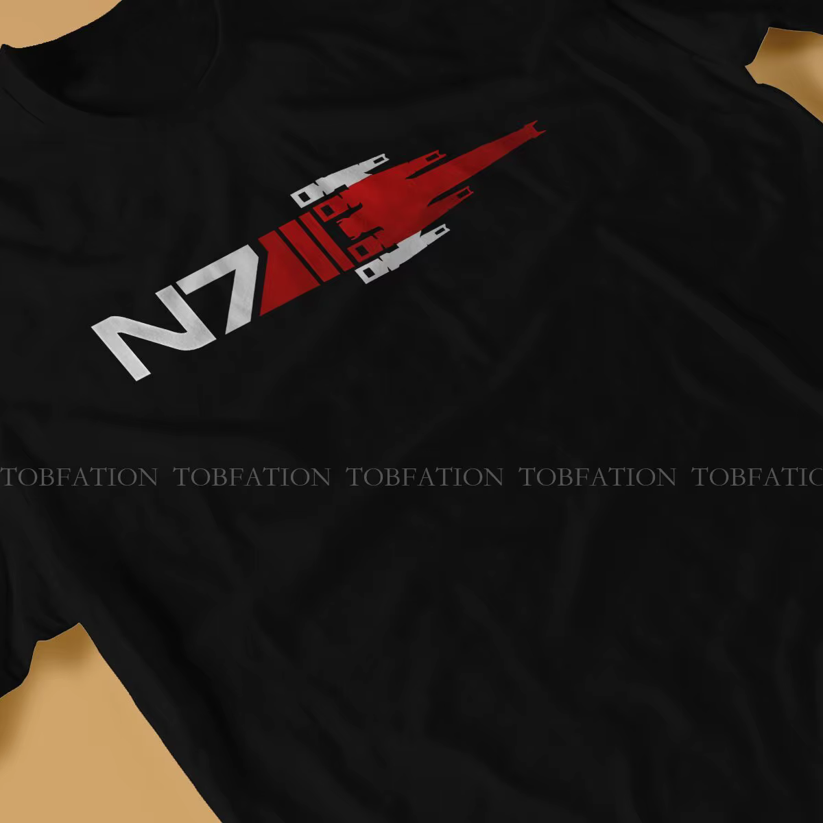 N7 Normandie essentiel effet de masse jeu hommes t-shirt coton graphique col rond