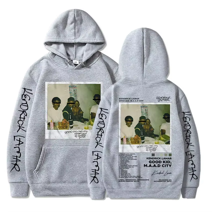 Hip Hop hommes sweat à capuche femme rappeur Kendrick Lamar bon enfant Album graphique imprimé sweats