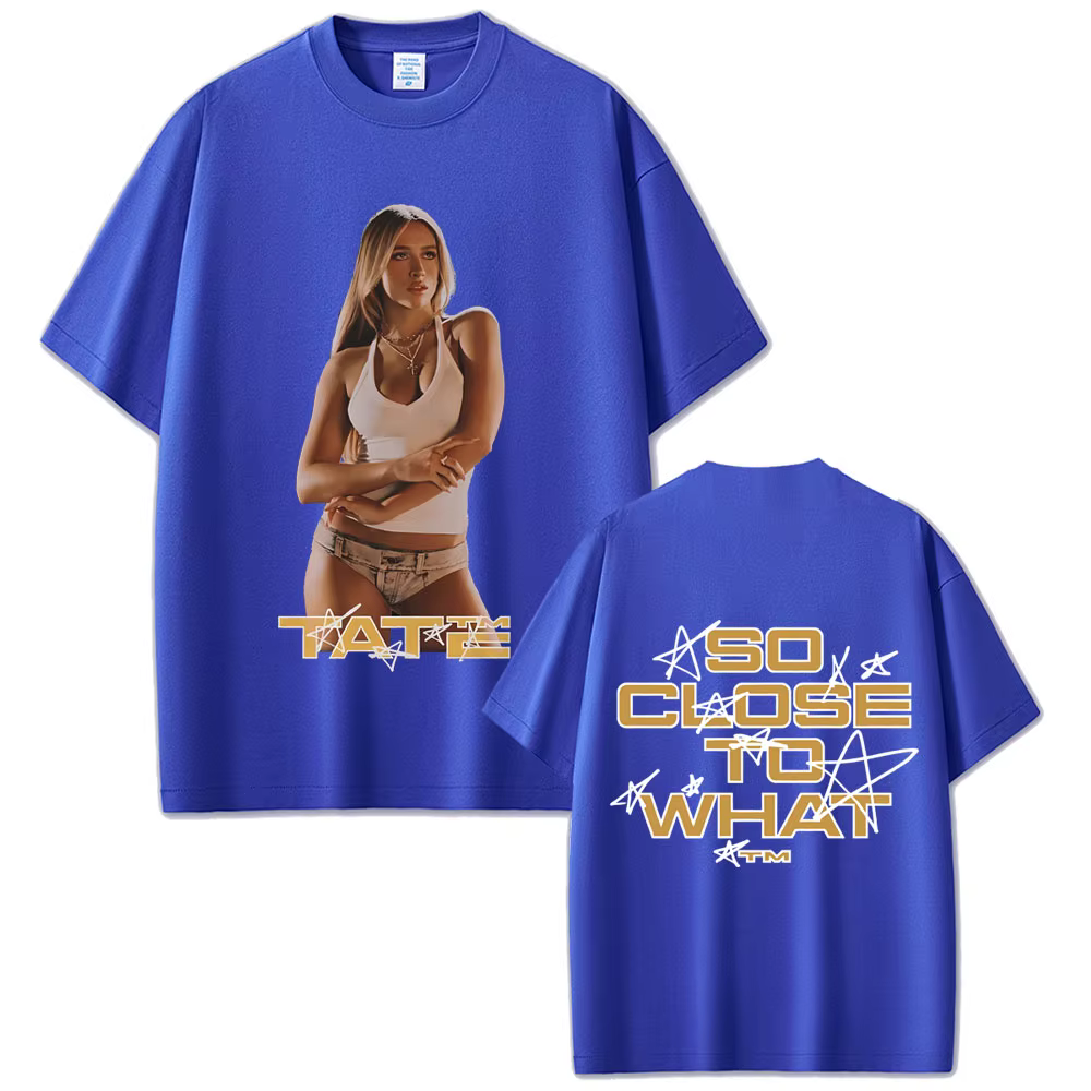 Chanteur Tate Mcrae donc près de ce que Album T-shirt Miss possessif Tour 2025 t-shirts été hommes femmes mode surdimensionné T-shirt