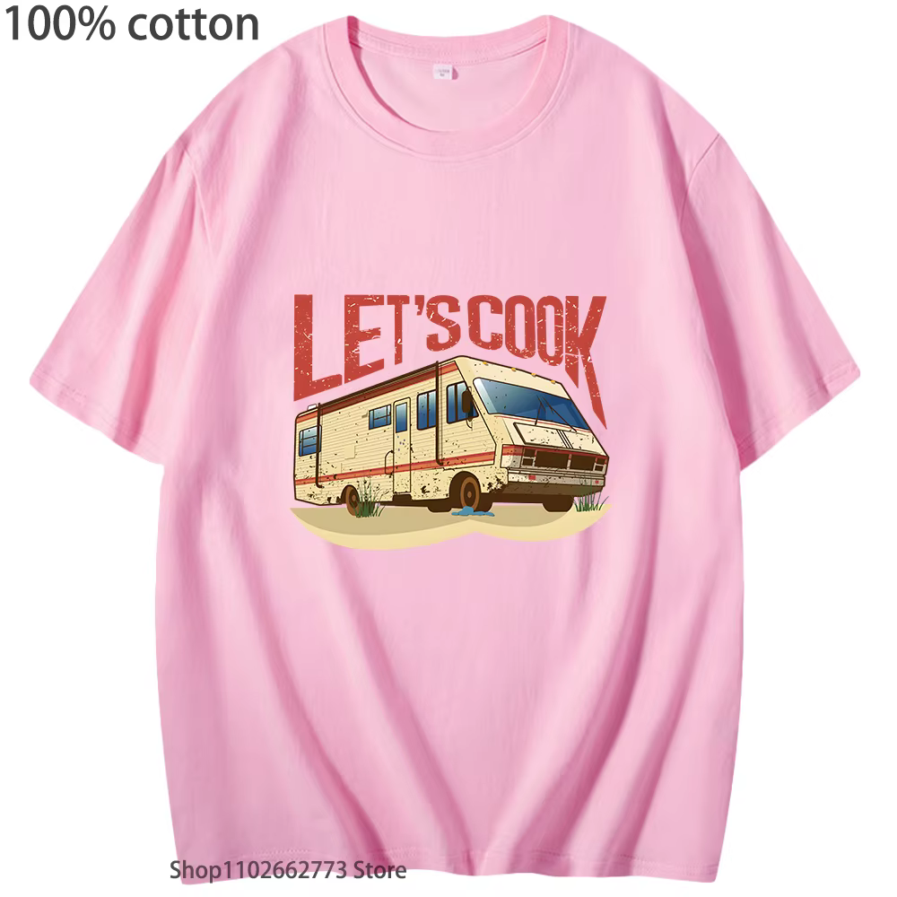 Fauuny Breaking Bad T-shirt permet de cuisinier imprimer t-shirts hommes Hip Pop hauts col rond à manches courtes