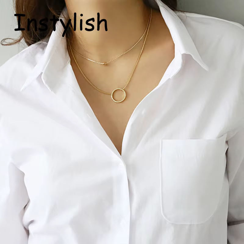 Chemise blanche à manches longues pour femmes