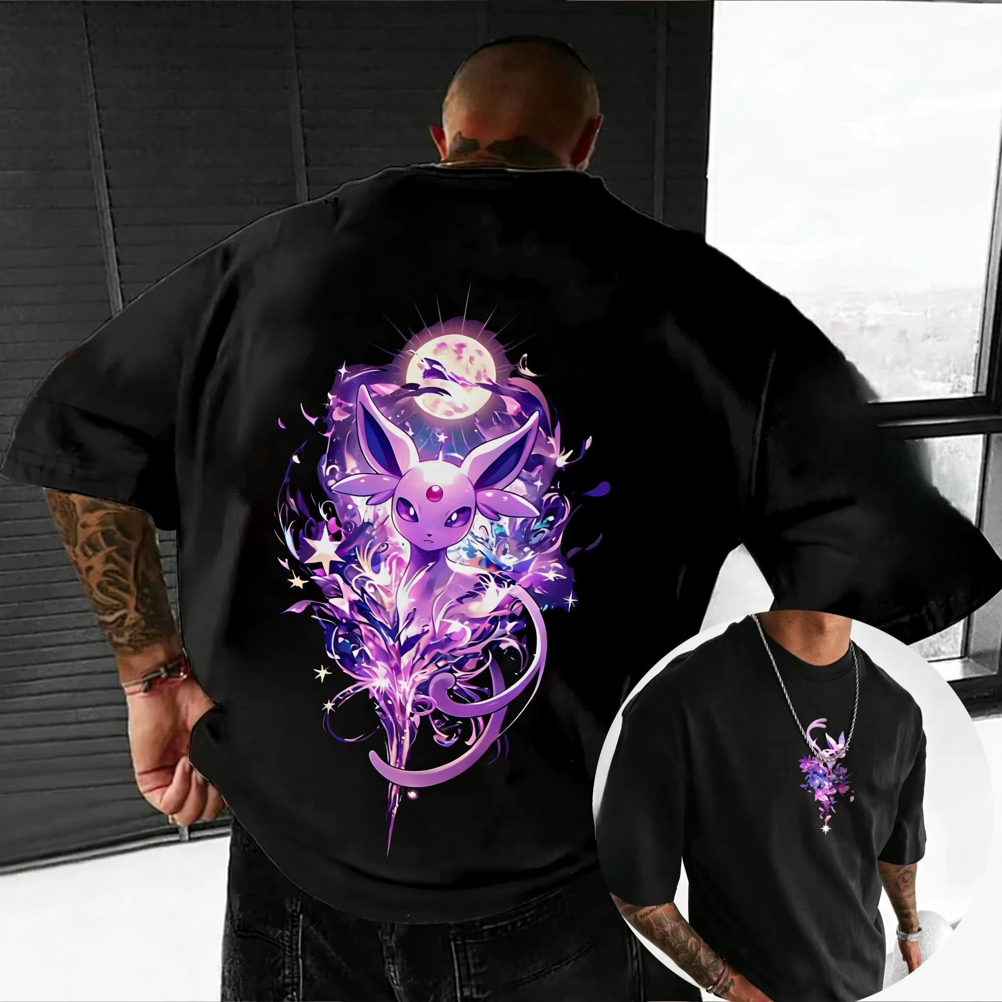 T-shirt imprimé Pokémon Anime Gengar