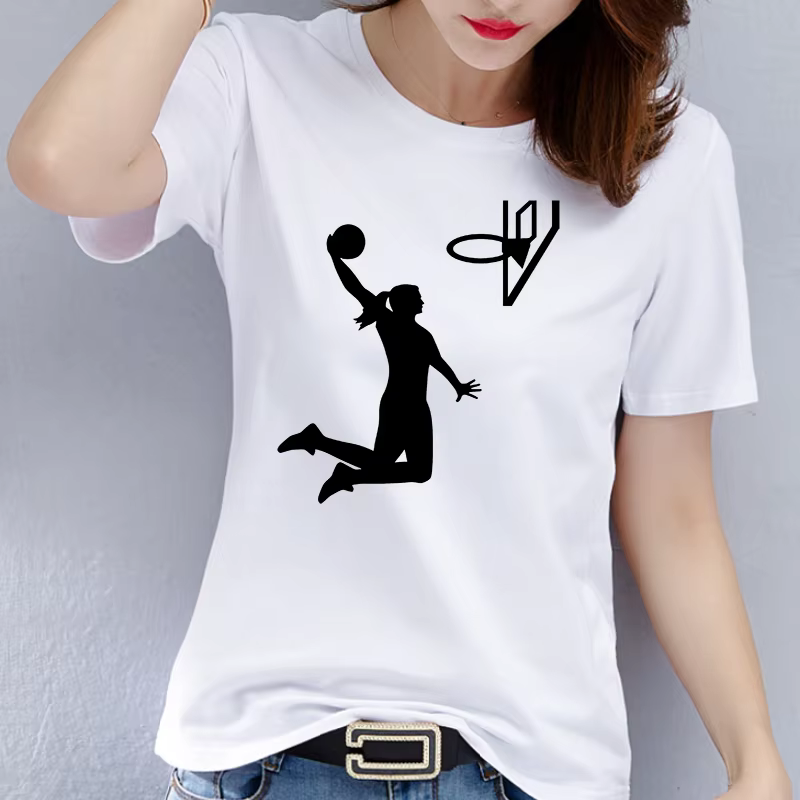 T-shirt graphique de joueur de basket-ball pour femmes et filles
