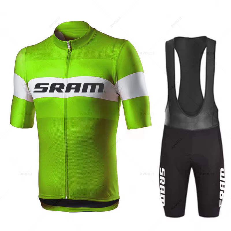 Ensemble de maillot de cyclisme à manches courtes pour hommes