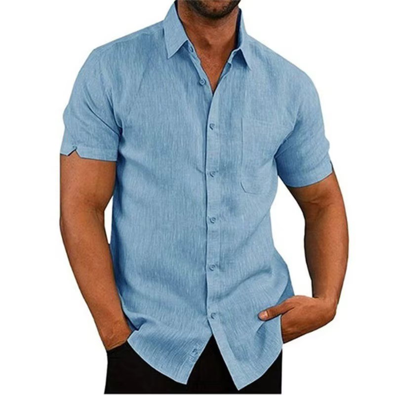 Chemise d'été à col Polo pour hommes