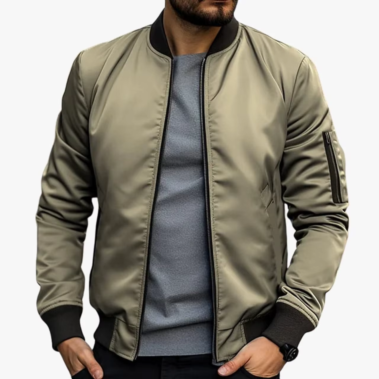 Nouvelles vestes pour hommes couleur unie Bomber veste manteau affaires hommes manteaux coupe-vent hommes vestes à glissière costumes sur mesure