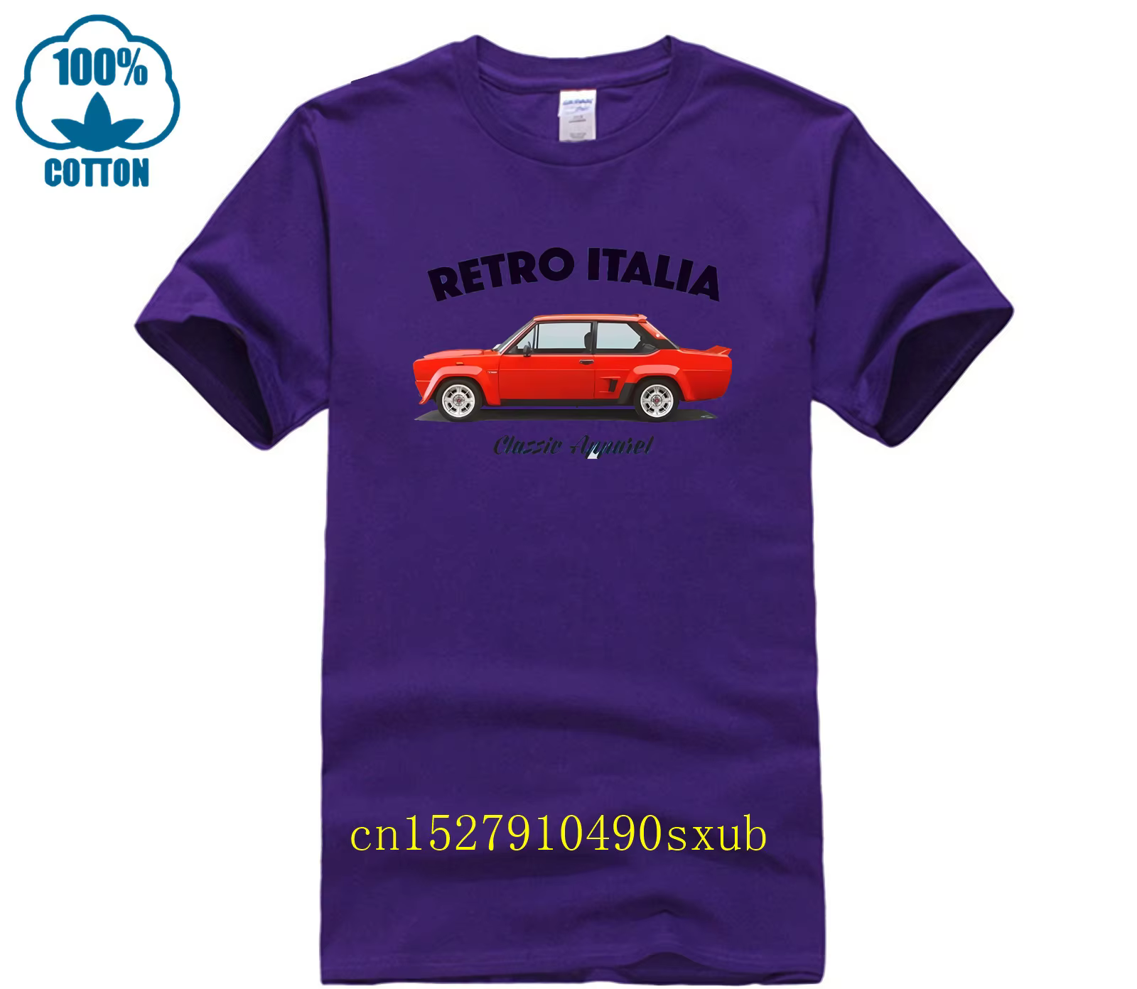 T-shirt FIAT 131 ABARTH STRADALE. RÉTRO ITALIE. VOITURE CLASSIQUE. CHAMPION RALLY