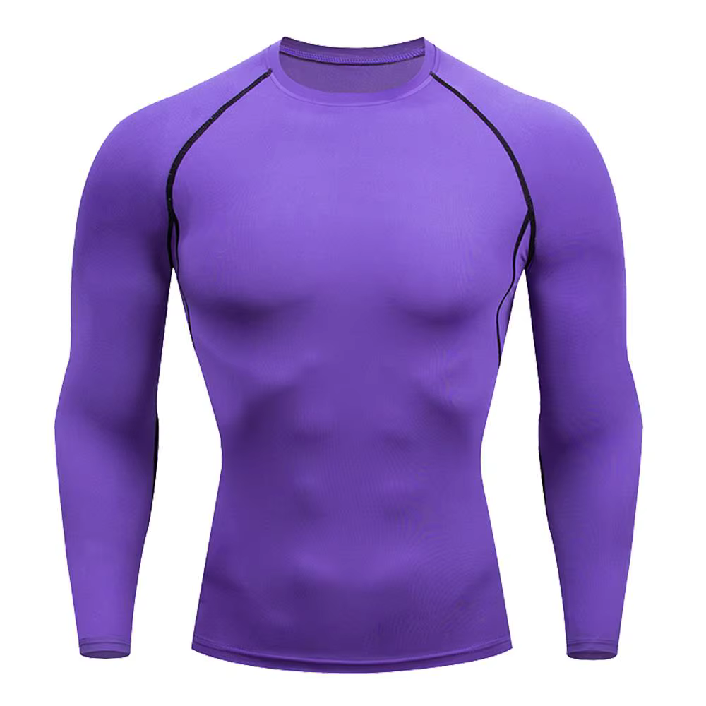 Hommes musculation sport T-Shirt séchage rapide course chemise à manches longues haut de Compression gymnase