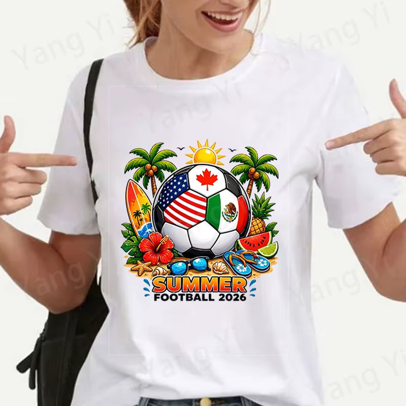 T-shirts de football tendance pour femmes et hommes – Manches courtes
