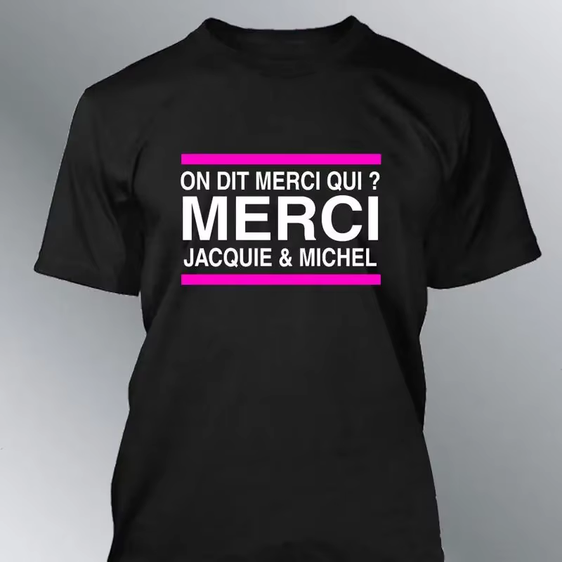 Merci Jacquie Michel hommes Amateur Humor t-shirt X