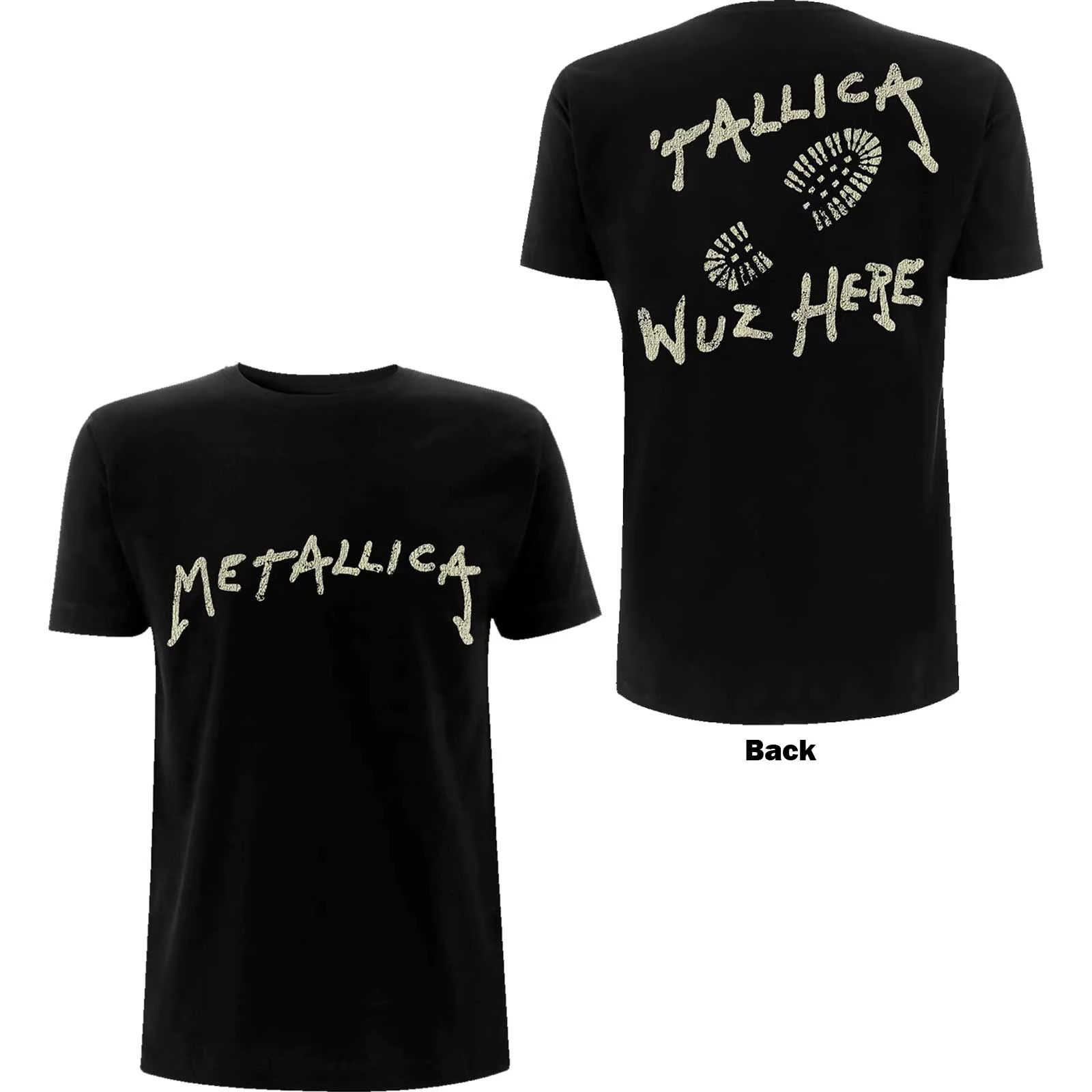 T-shirt en coton avec image de groupe Metallica