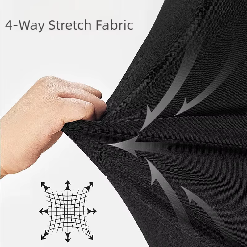 Compression à manches longues T-shirt hommes élastique entraînement
