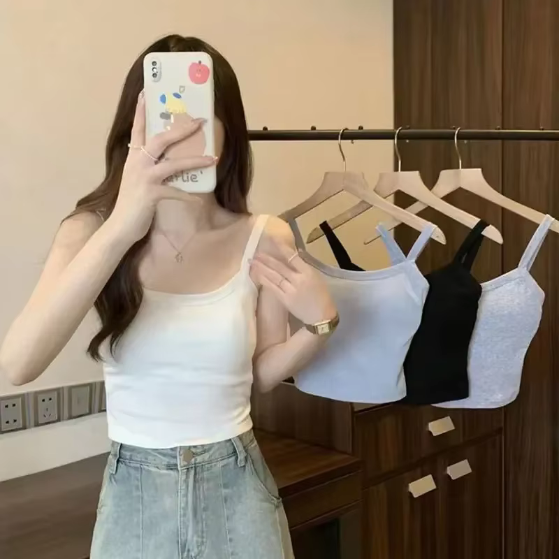 Crop Top Femme Sexy Sans Manches