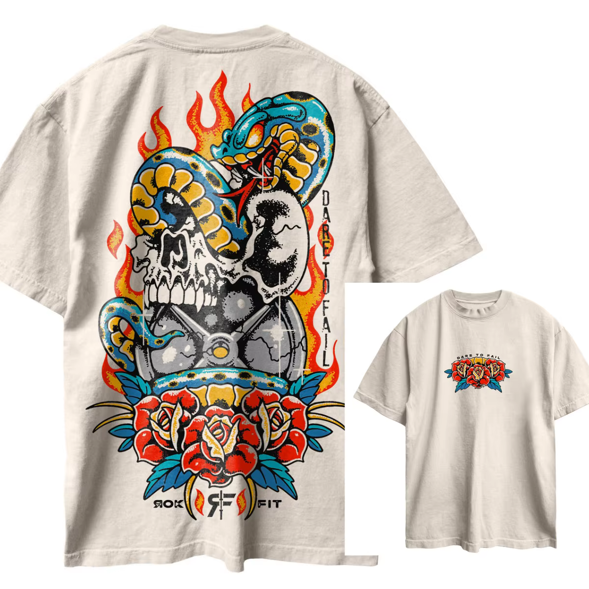 T-shirt RokFit 'Dare To Fail' Street Tee _ Streetwear de haute qualité