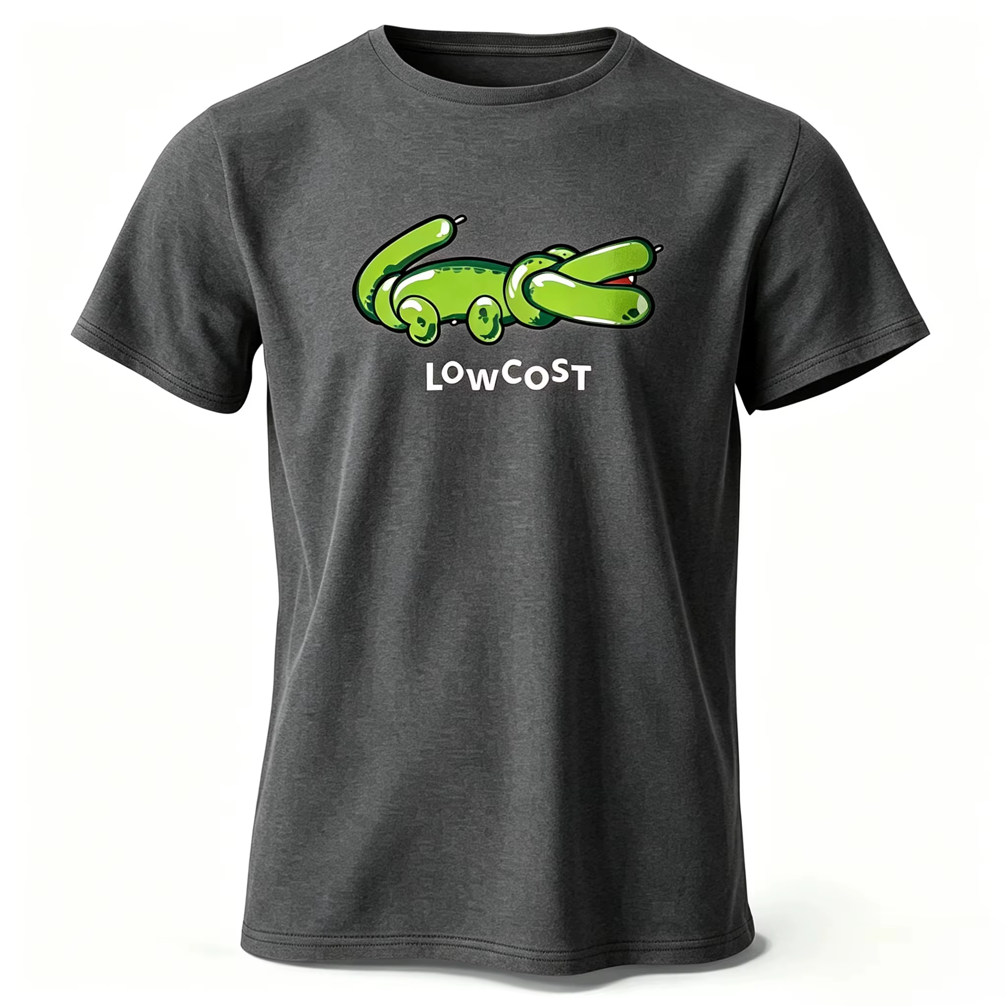 T-shirt en coton avec image de crocodile, parodie de meme, créatif et amusant, pour hommes et femmes, streetwear d'été