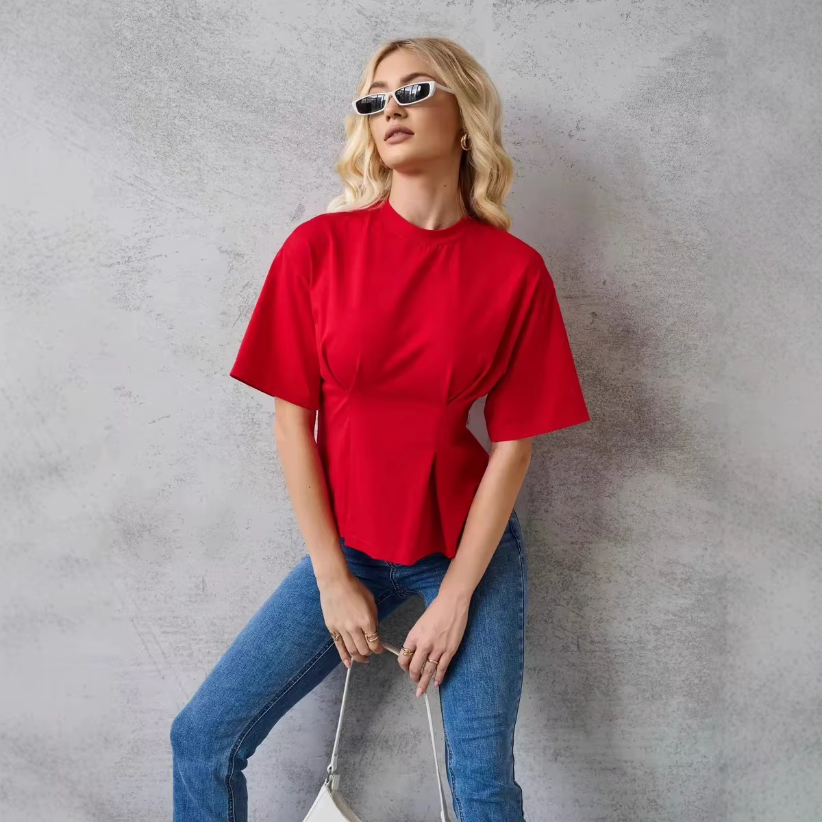 T-shirt pour femmes, col rond confortable