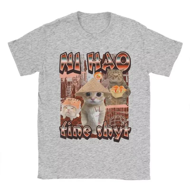 T-shirt humoristique Ni Hao Fine Shyt Meme pour hommes et femmes