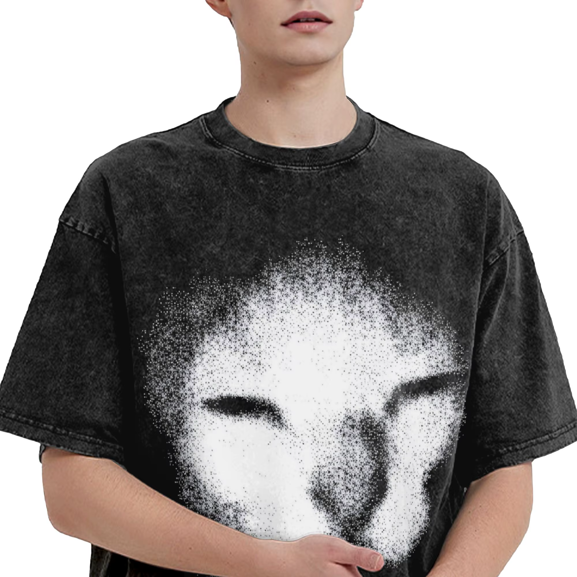 T-shirts délavés chat Meme Ibuprofen Hip Hop Vintage T-Shirt haute rue Streetwear coton imprimé hauts