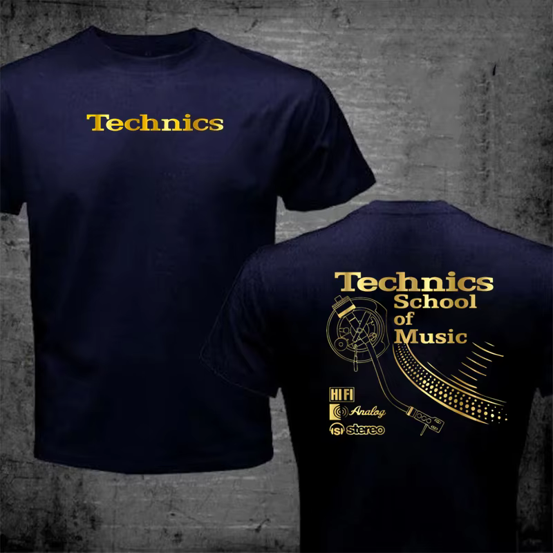 T-shirt Vintage DJ Long Play Technics School of Music pour Homme