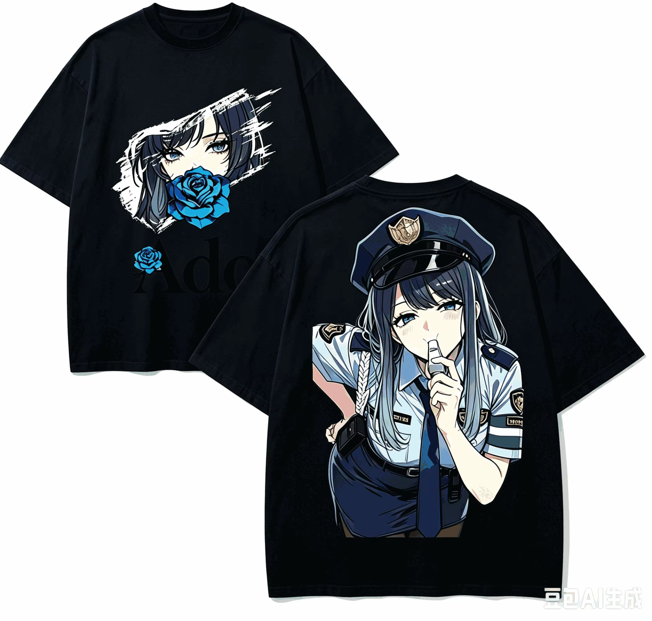 T-shirt Ado Anime Lover en coton Harajuku