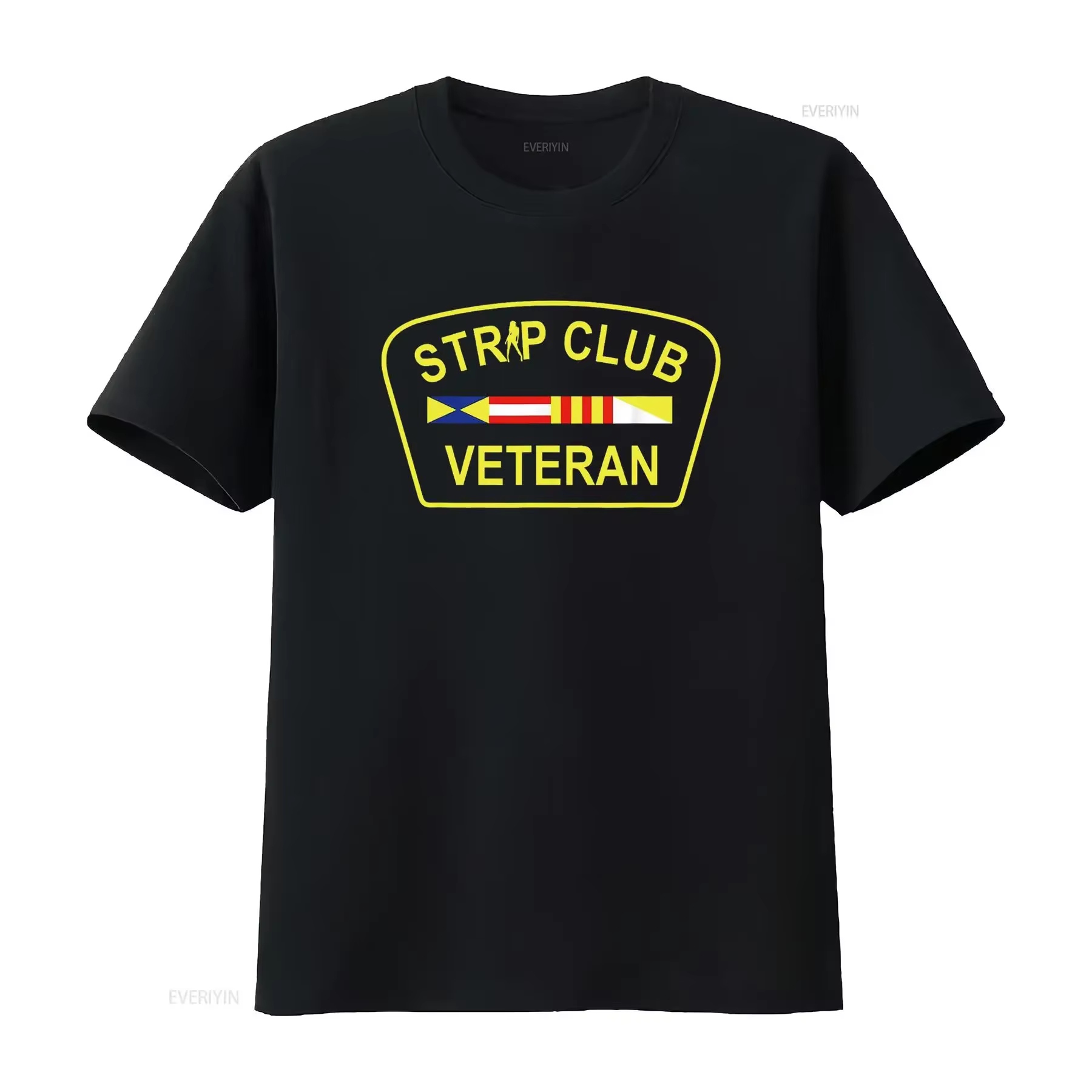Strip Club Veteran T-shirt drôle vintage lavé graphique streetwear élégant étiré doux légèrement respirant décontracté mode