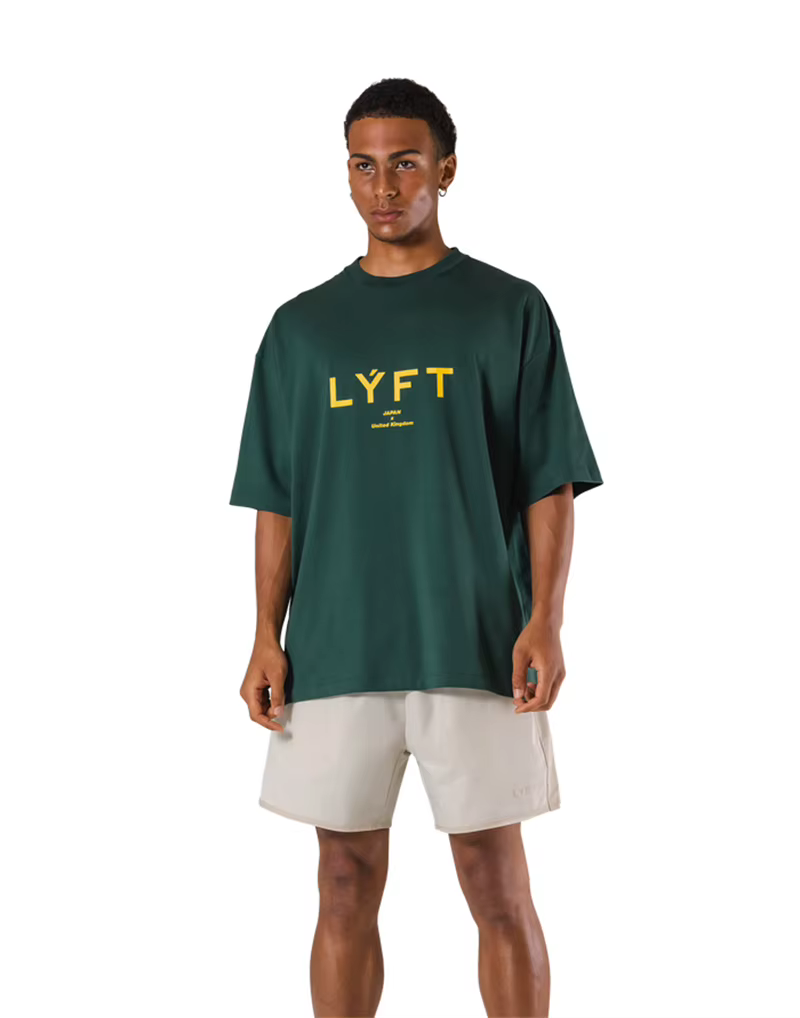 Green dean-T-Shirt à Manches Courtes et Col Rond pour Homme