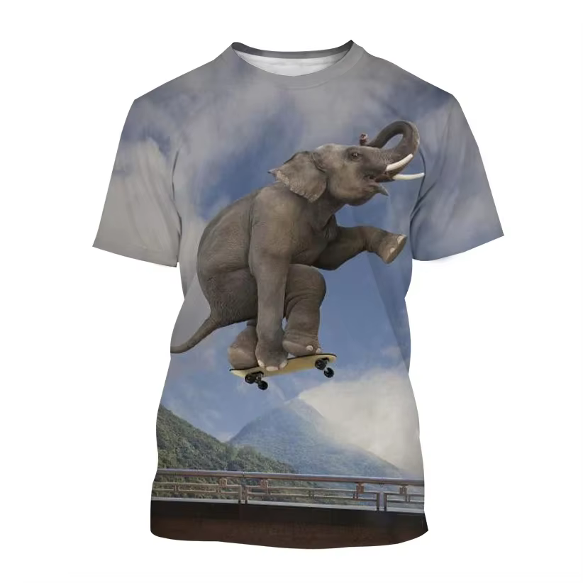 T-shirt à manches courtes et col rond pour homme