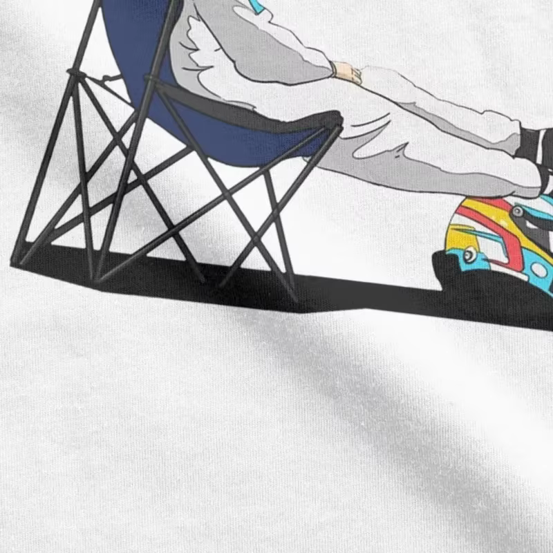 Fernando Alonso-T-shirt à manches courtes et col rond pour hommes