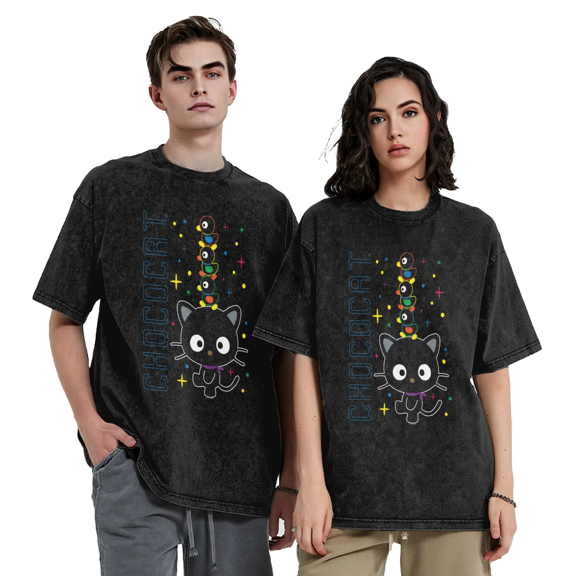Chococat Logo T-Shirt été Streetwear t-shirts décontracté Harajuku