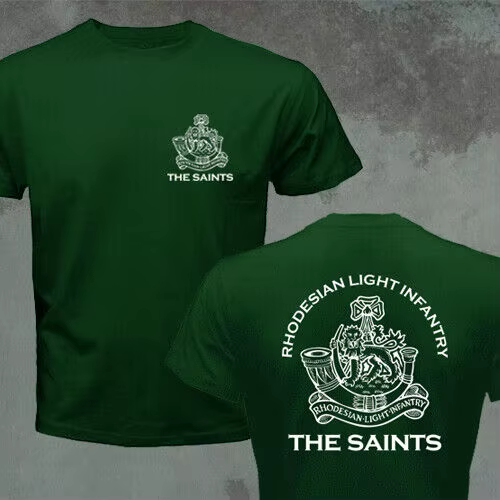 RLI Commando Rhodesian-T-shirt à Manches Courtes en 100% Coton