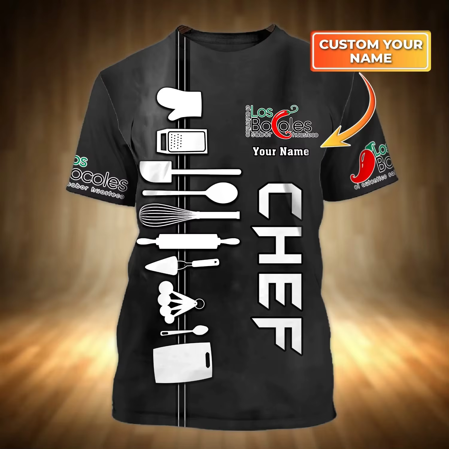Chef vie chemise été homme t-shirt Cookie & Fudge maître nom personnalisé 3D imprimé unisexe