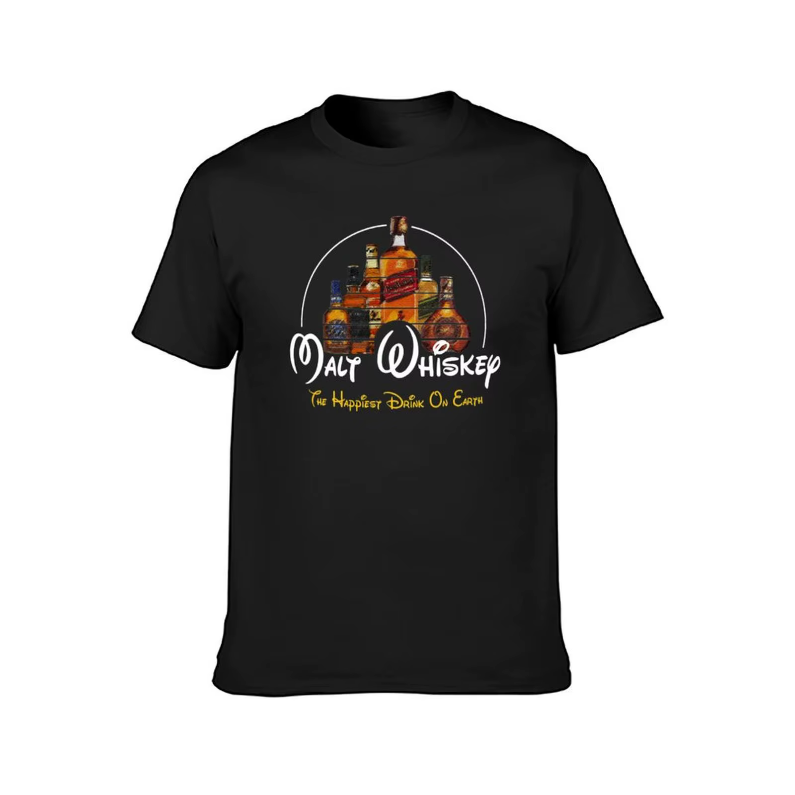 T-shirt Malt Whisky pour hommes, mode hippicopter, funny pun parody