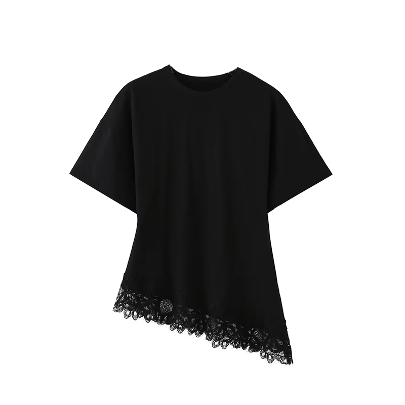 Chemisier T-shirt en dentelle pour femme
