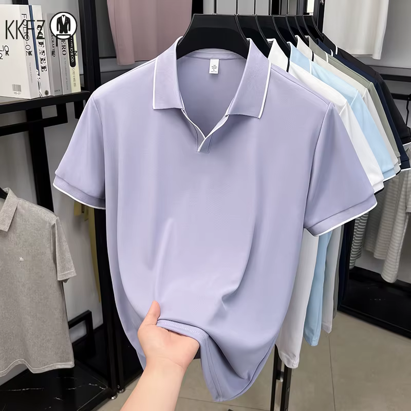 Polo à revers infroissable pour homme