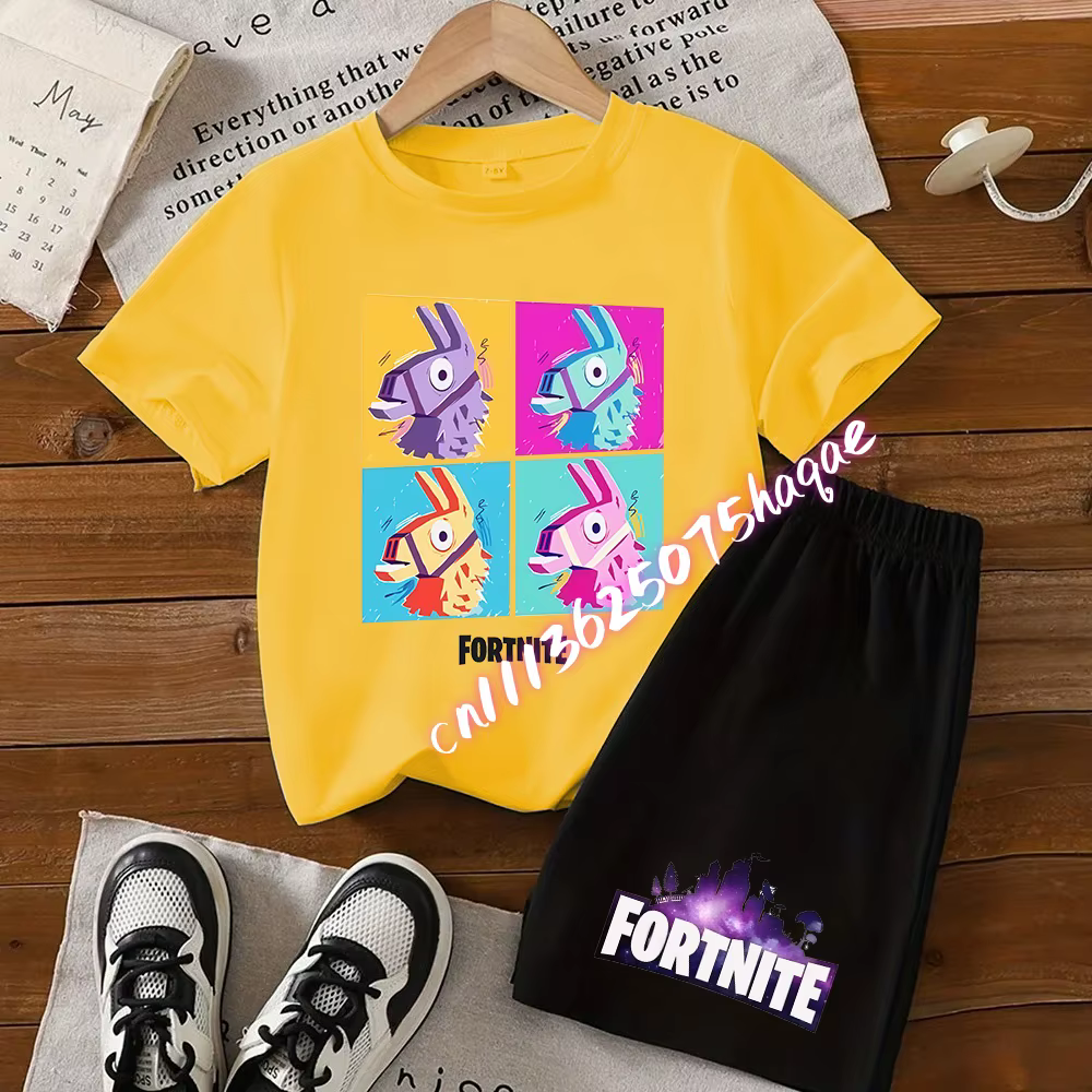 FortnitesT-shirt et short pour garçons et filles