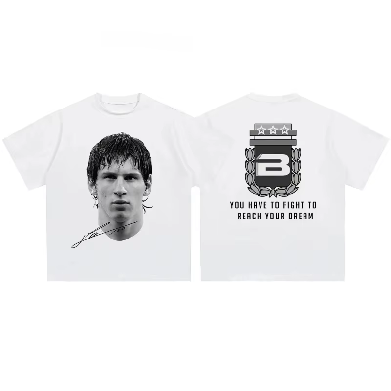 T-shirt imprimé avec les portraits des superstars du football Cristiano Ronaldo