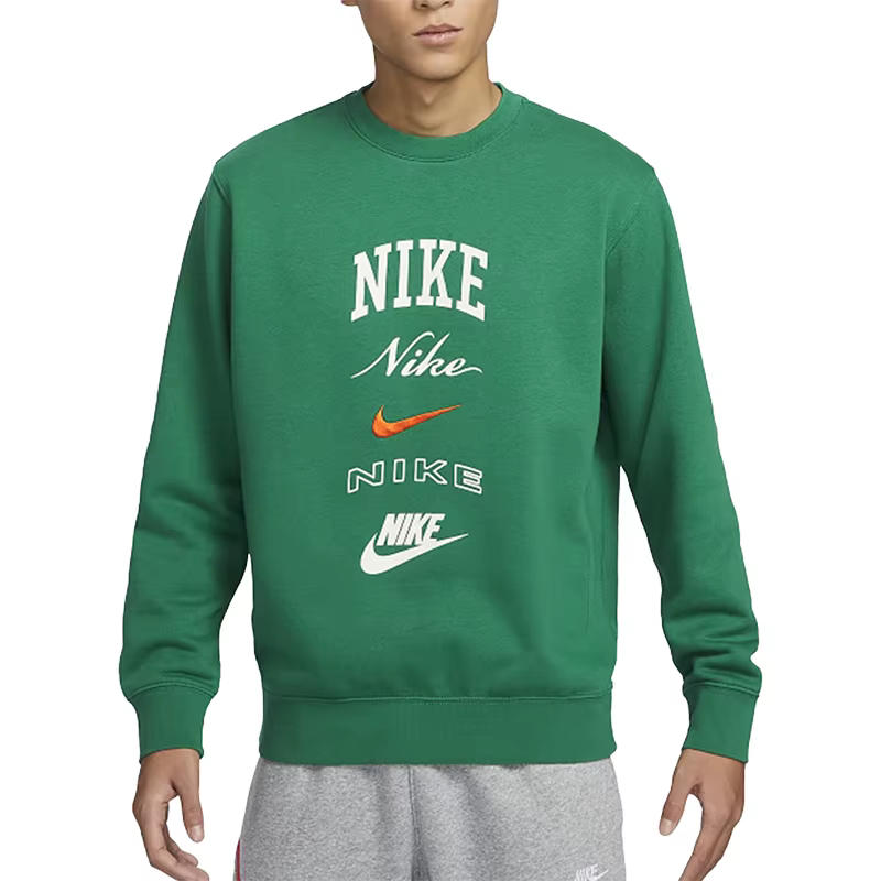 Nike hommes nouveau col rond coupe ample décontracté à manches longues sweat FN2611-365