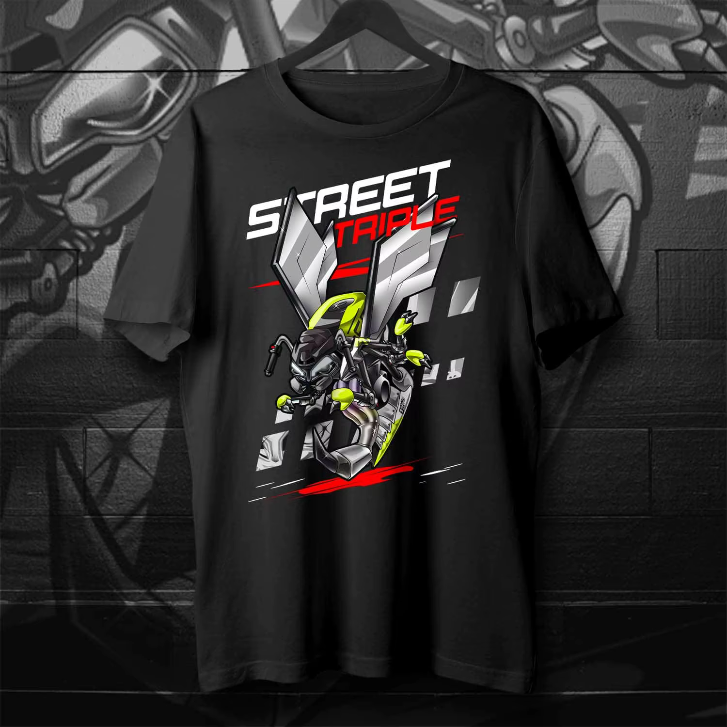 Classique moto rue Triple 765 R/RS guêpe Inspiration T-Shirt 100% coton col rond été à manches courtes décontracté