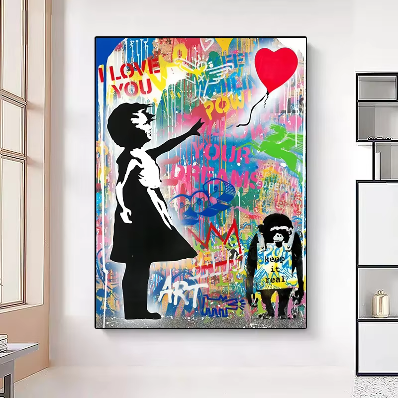Graffiti Street Wall Art Pop Art affiches Banksy Portraits de personnes célèbres peintures à l'huile abstraites imprimées salon décor à la maison