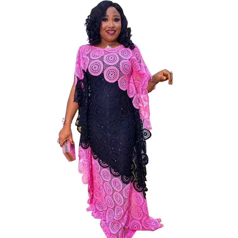 Robe de soirée africaine en dentelle pour femmes
