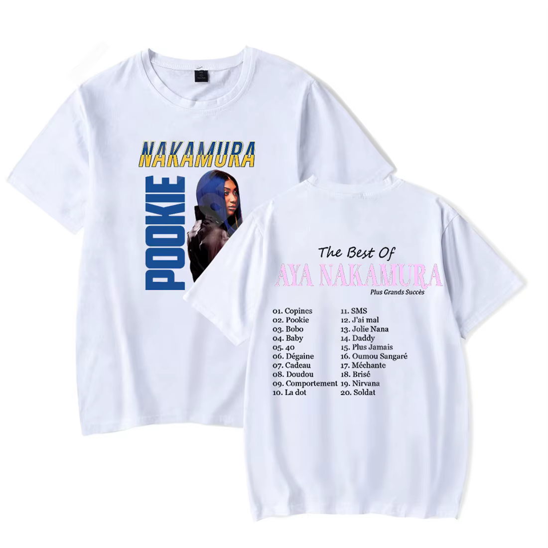 Aya Nakamura T-shirt à manches courtes pour hommes et femmes